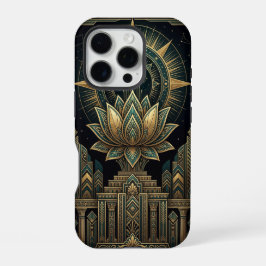 Flor de Loto Dorada | Funda para iPhone 16 Pro
