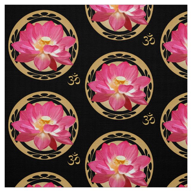 Flor de Lotus con la tela de OM (Retal)
