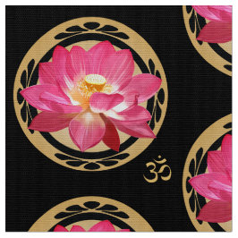 Flor de Lotus con la tela de OM