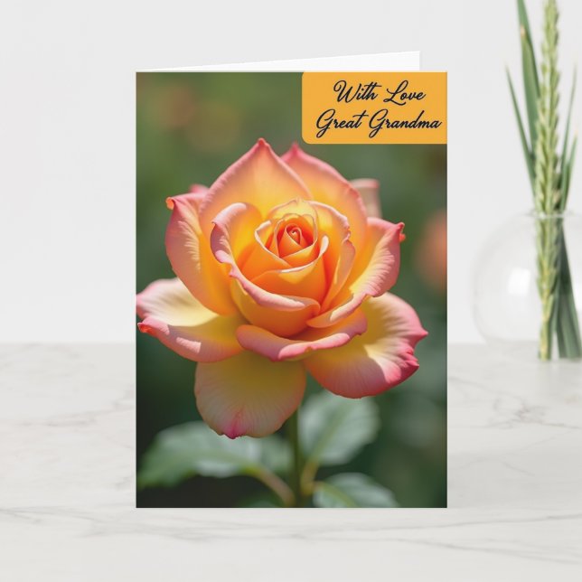 Flor de Lunares con Amor Tarjeta de Abuela (Anverso)