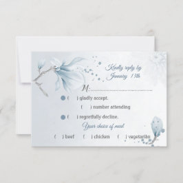 flor de magnolia azul polvorienta elección RSVP