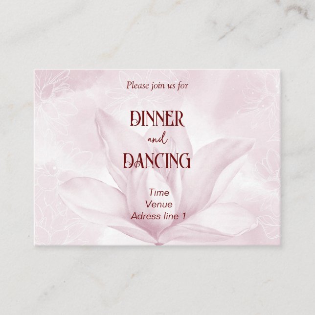 Flor de Magnolia Etérea, Recepción de Boda (Anverso)
