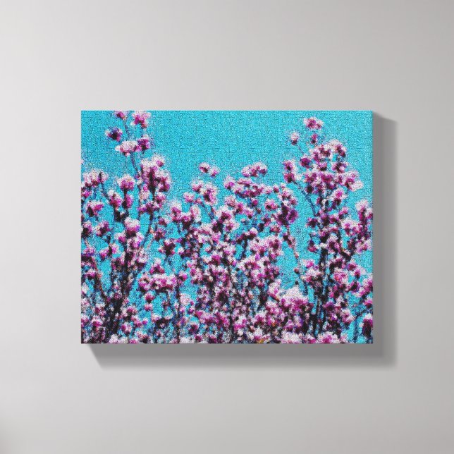 Flor de magnolia rosa florece arte floral (Anverso)