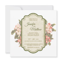 Flor de manzana vintage | Invitación a la boda