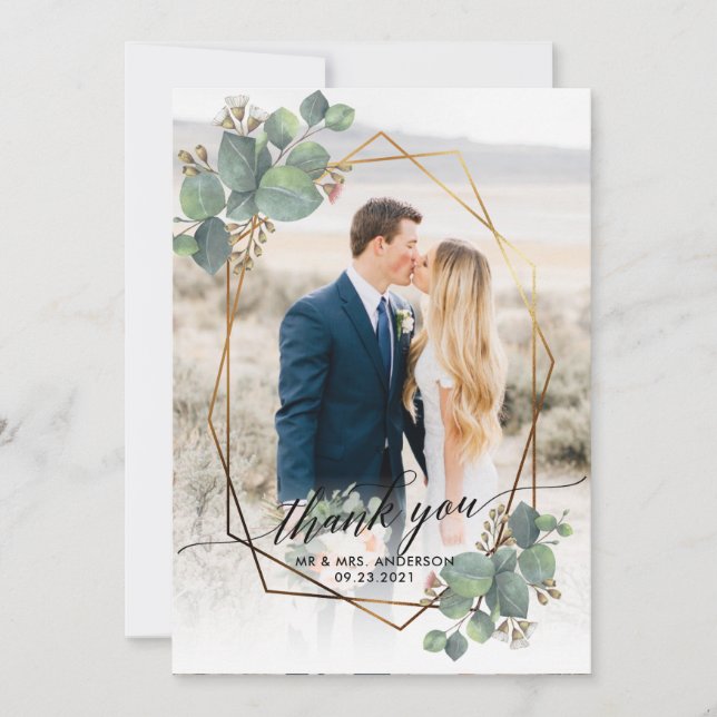 Flor de marco geométrico de oro (Anverso)