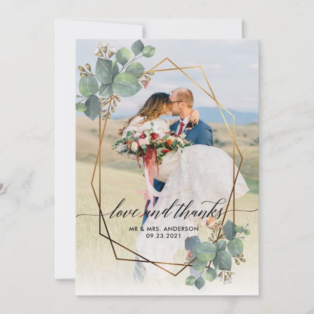 Flor de marco geométrico de oro (Anverso)