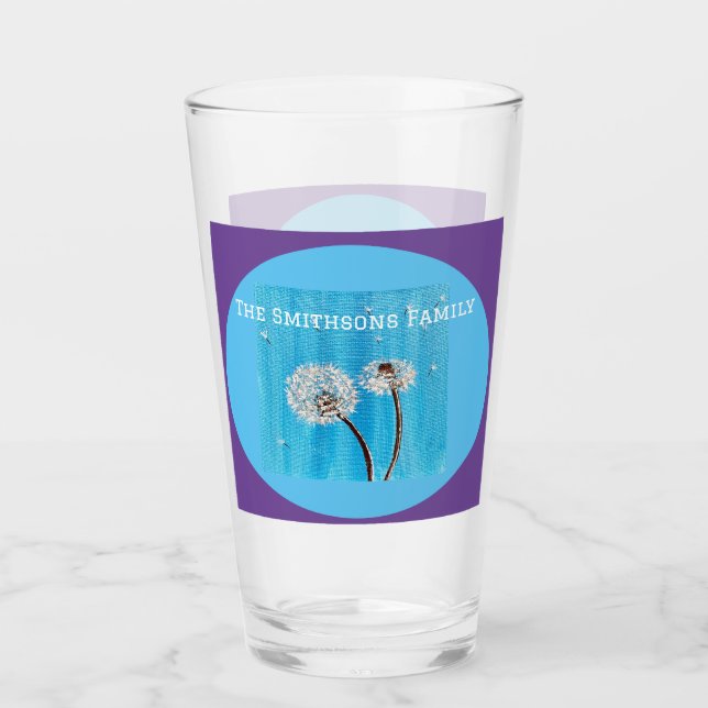 Flor de margarita morada y blanca personalizada (Anverso)