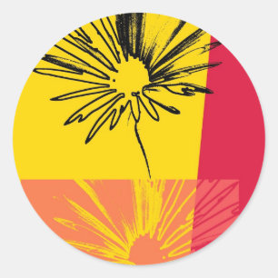 Flor de margarita - Pegatinas de arte de época