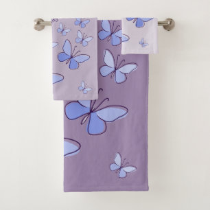 Flor de mariposa azul perinchable Lavanda Gris