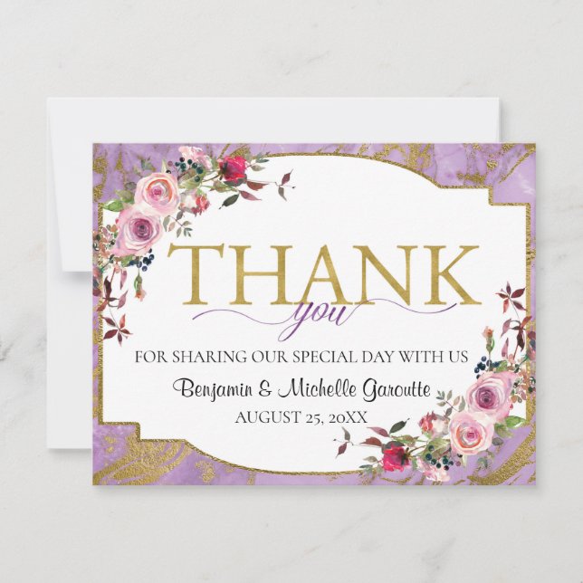 Flor de mármol dorado de lavanda (Anverso)