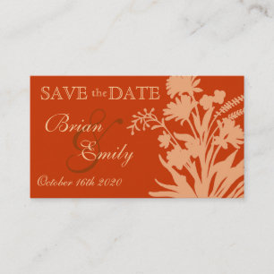 Flor de melocotón naranja salva las tarjetas de vi