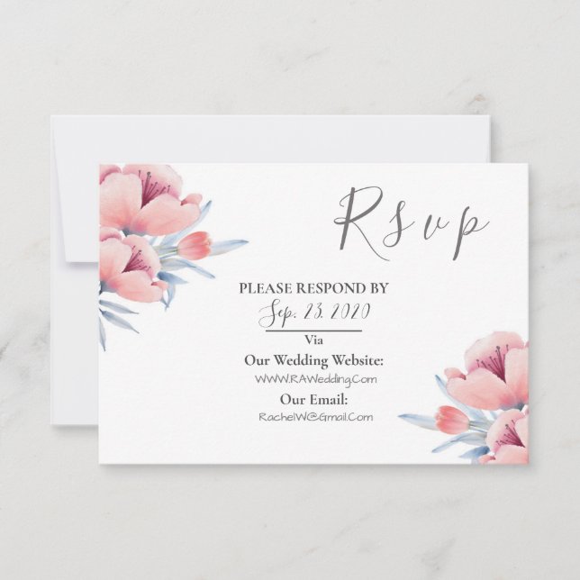 Flor de Melocotón | Respuesta de Boda Floral (Anverso)