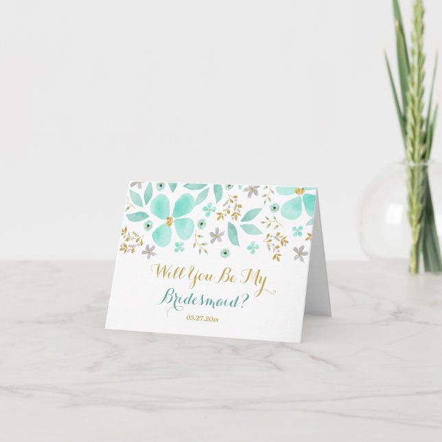 Flor De Menta De Oro Serás Mi Tarjeta De Novias (Anverso)