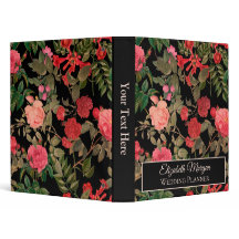 Flor de Moda negra rosa rosada oscuro rosa floral