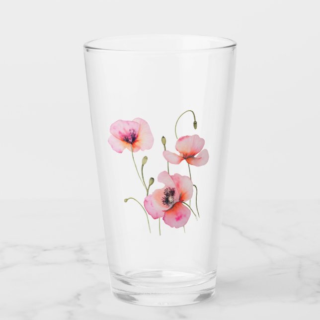 flor de nacimiento de agosto Amapolas rosadas SIN  (Anverso)