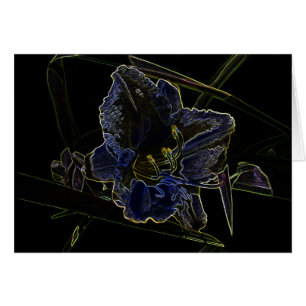 Flor de neón del Daylily del resplandor