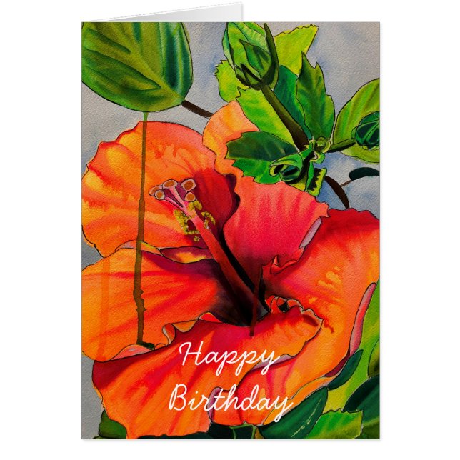 Flor de Neon Hibiscus tropical (Frente)