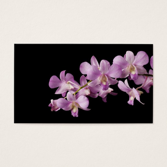 Flor de orquídeas rosadas en negro - orquídeas (Frente)