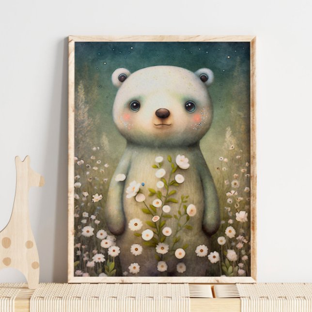 Flor de oso bebé forestal | Impresión de la pared  (Subido por el creador)