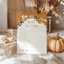 Flor de otoño Pequeña calabaza desea tarjeta de be