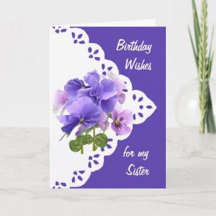 Flor de pansy ventilado para la tarjeta de cumplea