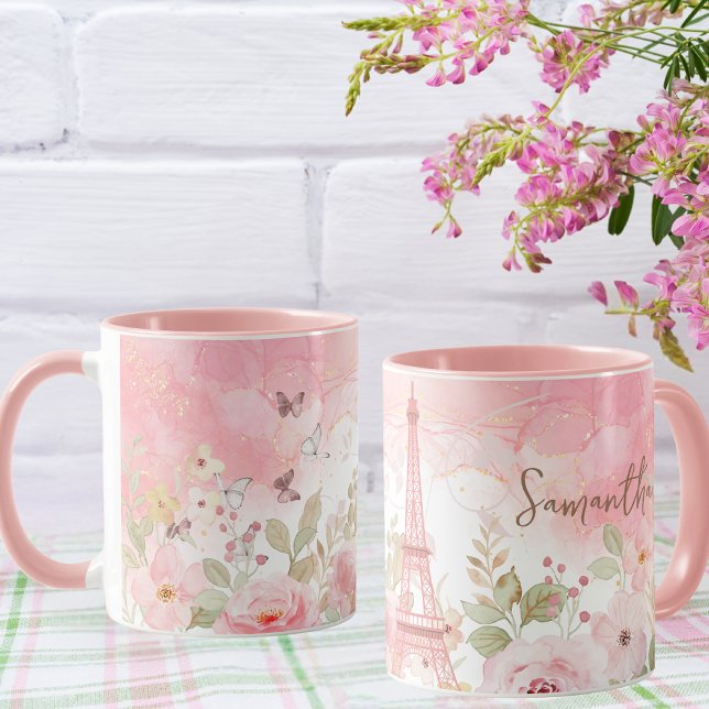 Flor de París - Taza Personalizada de la Torre Eif (Subido por el creador)