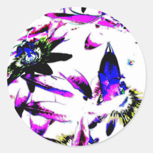 Flor de Passiflora Porcelana - Pegatinas