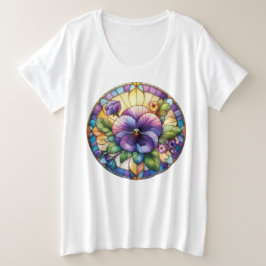 Flor de Pensamiento de Vidrio Pintado