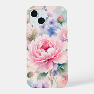 Flor de peonía acuarela