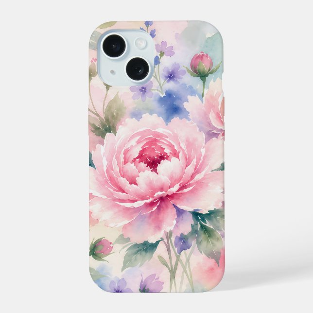 Flor de peonía acuarela (Reverso )