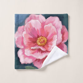Flor de Peonía Rosa Pintada Acuarela