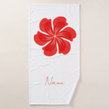 Flor de Pétalo Rojo Vibrante - Arte Floral Minimal