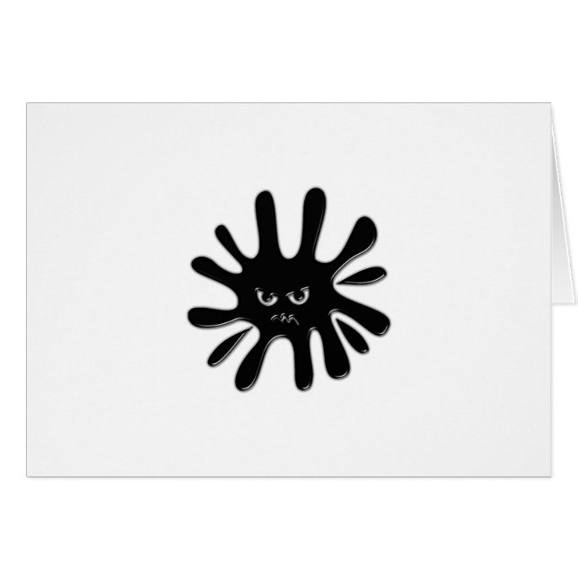 Flor de pintura negra furiosa (Anverso (Horizontal))