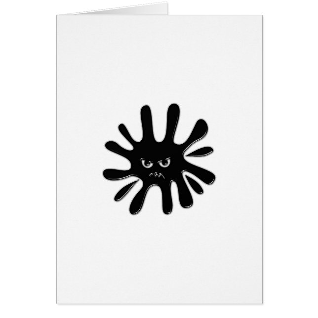 Flor de pintura negra furiosa (Frente)