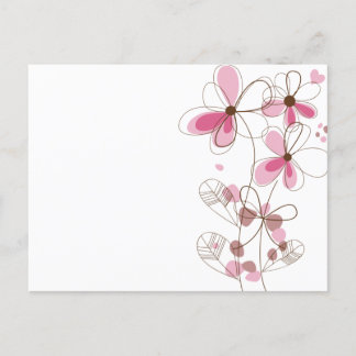 Flor de postal rosa