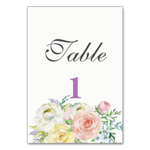 flor de primavera a ambos lados, tarjeta de mesa
