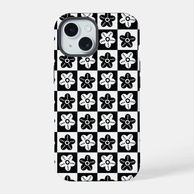Flor de punto negro blanco (Reverso )