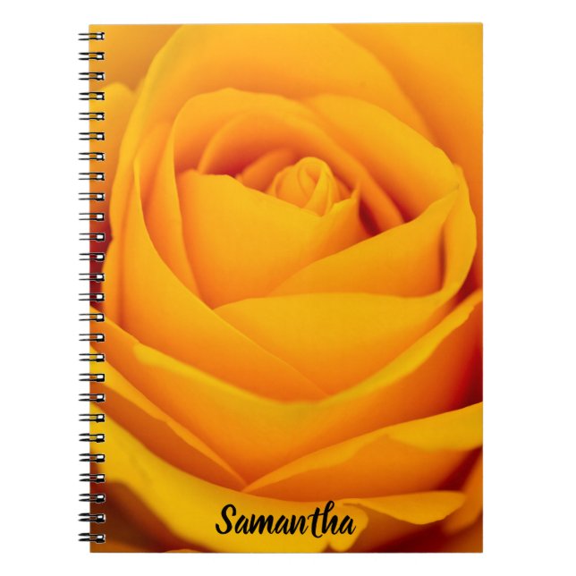 Flor de rosa amarilla Cuaderno espiral (Frente)