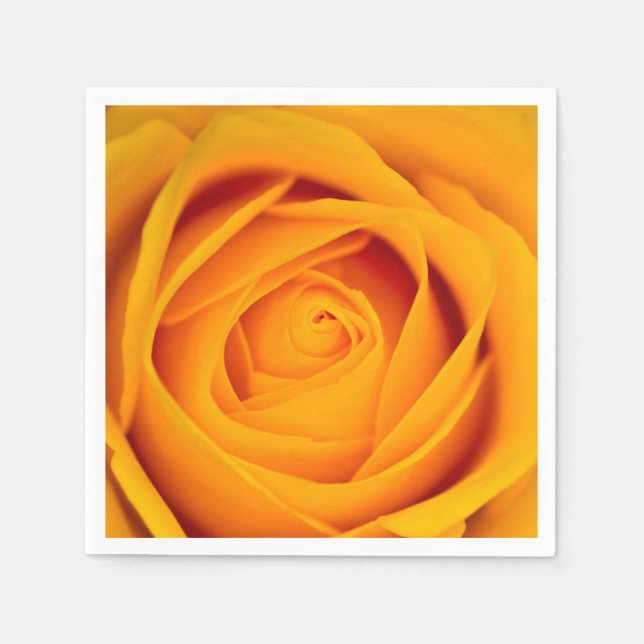 Flor de rosa amarillo Cocktail papel servilleta (Anverso)