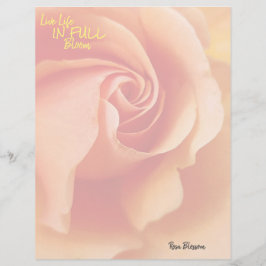 Flor de Rosa/cada de albaricoque/hojas de papel