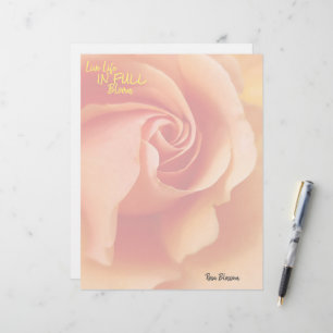 Flor de Rosa/cada de albaricoque/hojas de papel