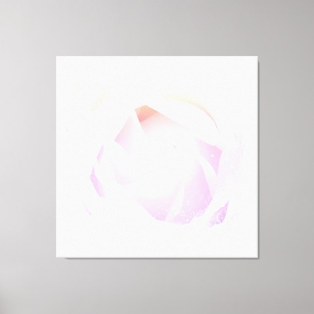 ** Flor de Rosa Melocotón Arte en Lona Estirada AR (Anverso)