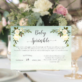 Flor de rosas blancas verdes rojas de Baby Shower