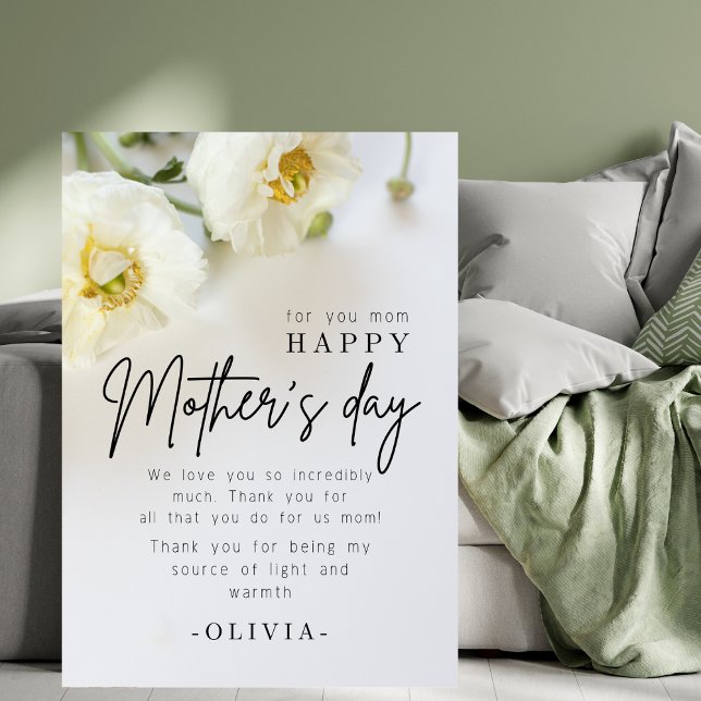 Flor de tarjeta moderna simple para ti mamá (Subido por el creador)