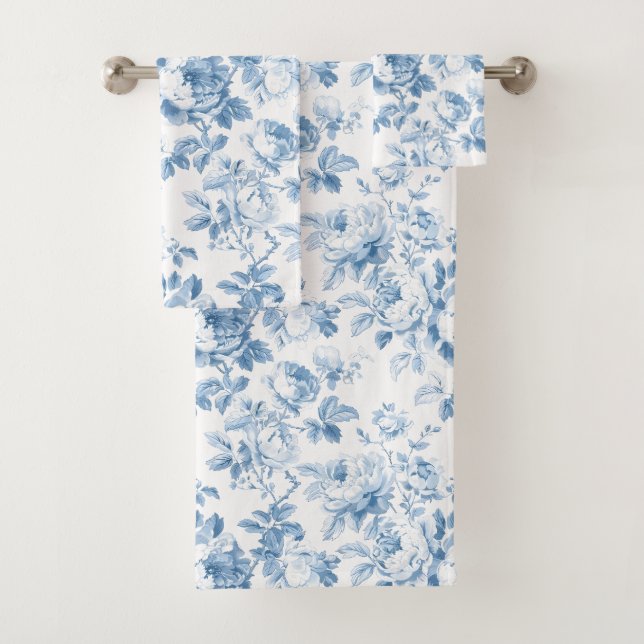 Flor de toile azul y blanca (In situ)