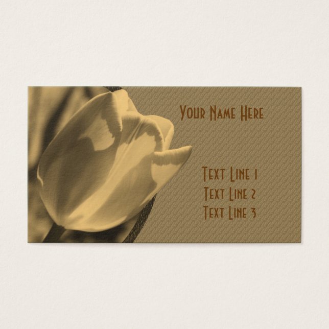 Flor De Tulipán Sepia De Edad (Frente)