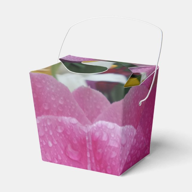 Flor De Tulipano Rosa Sacar Caja Favorita (Front Side)