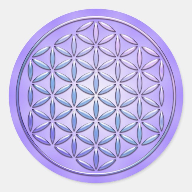 Flor de vida / Blume des Lebens - sello violeta (Anverso)