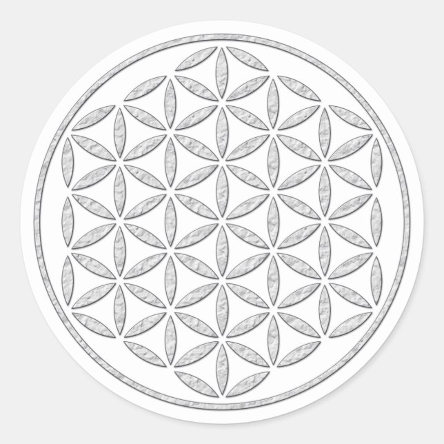 Flor de vida / Blume des Lebes - sello blanco (Anverso)