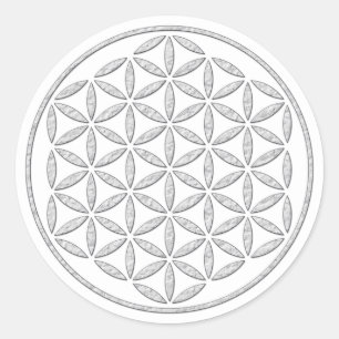 Flor de vida / Blume des Lebes - sello blanco